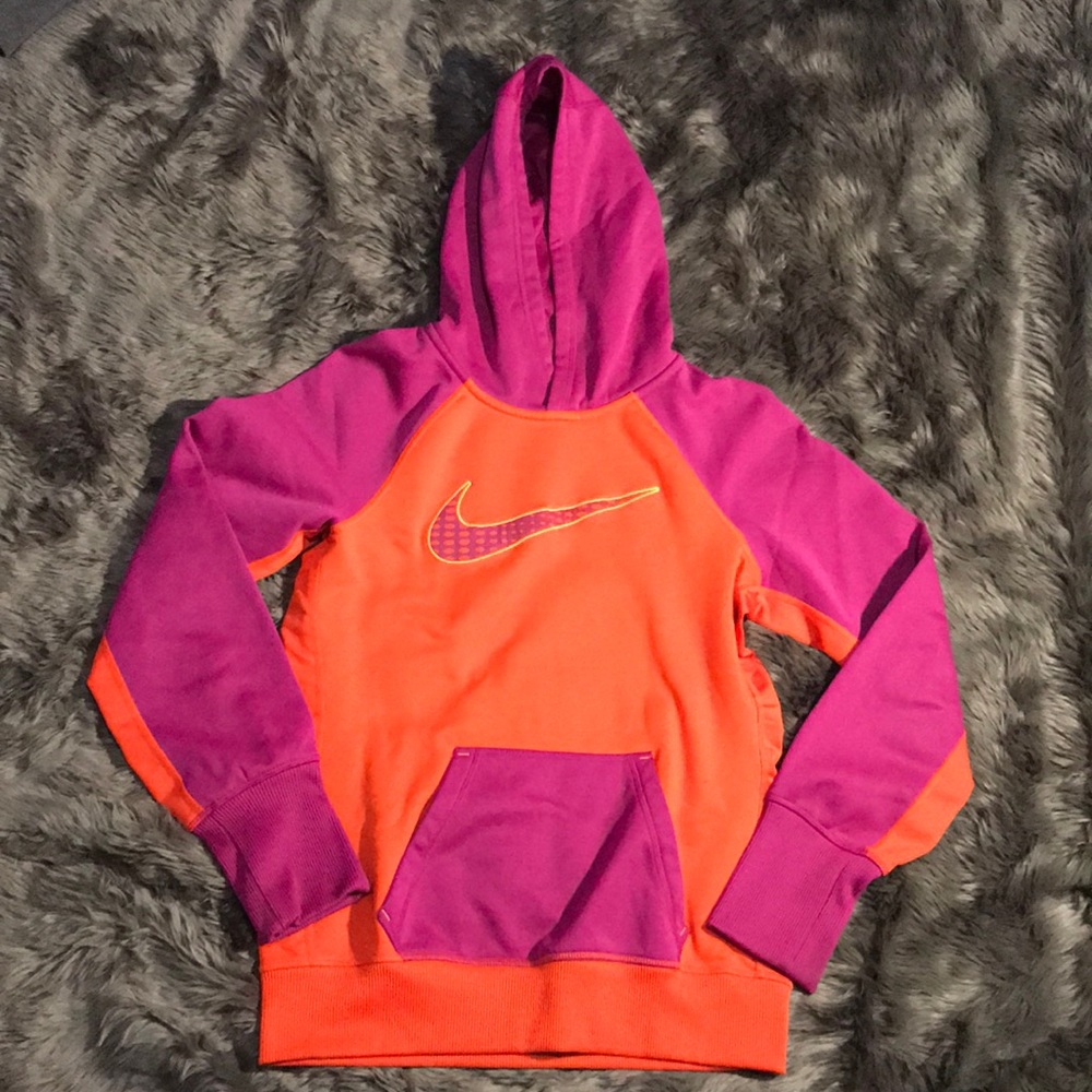Purple and Orange Nike hoodie